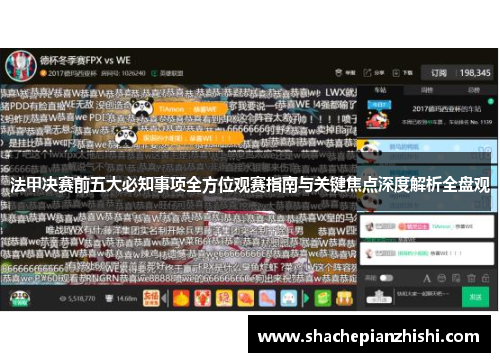 法甲决赛前五大必知事项全方位观赛指南与关键焦点深度解析全盘观